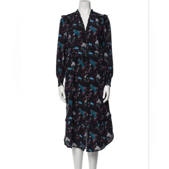 Cefinn Midi Length Silk Dress - Picture 12 of 15